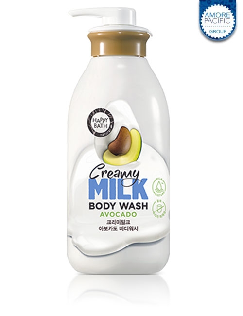 Гель для душу кремовий із молочними протеїнами Happy Bath Creamy Milk Body Wash Avocado 730 ml