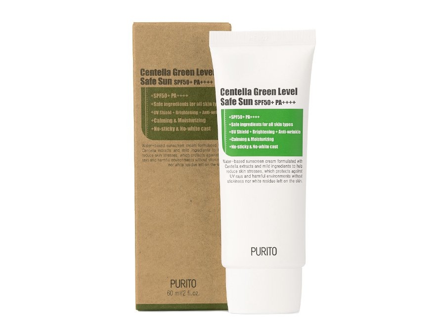 Солнцезащитный крем успокаивающий с экстрактом центеллы Purito Centella Green Level Safe Sun 50+PA++++ 60ml
