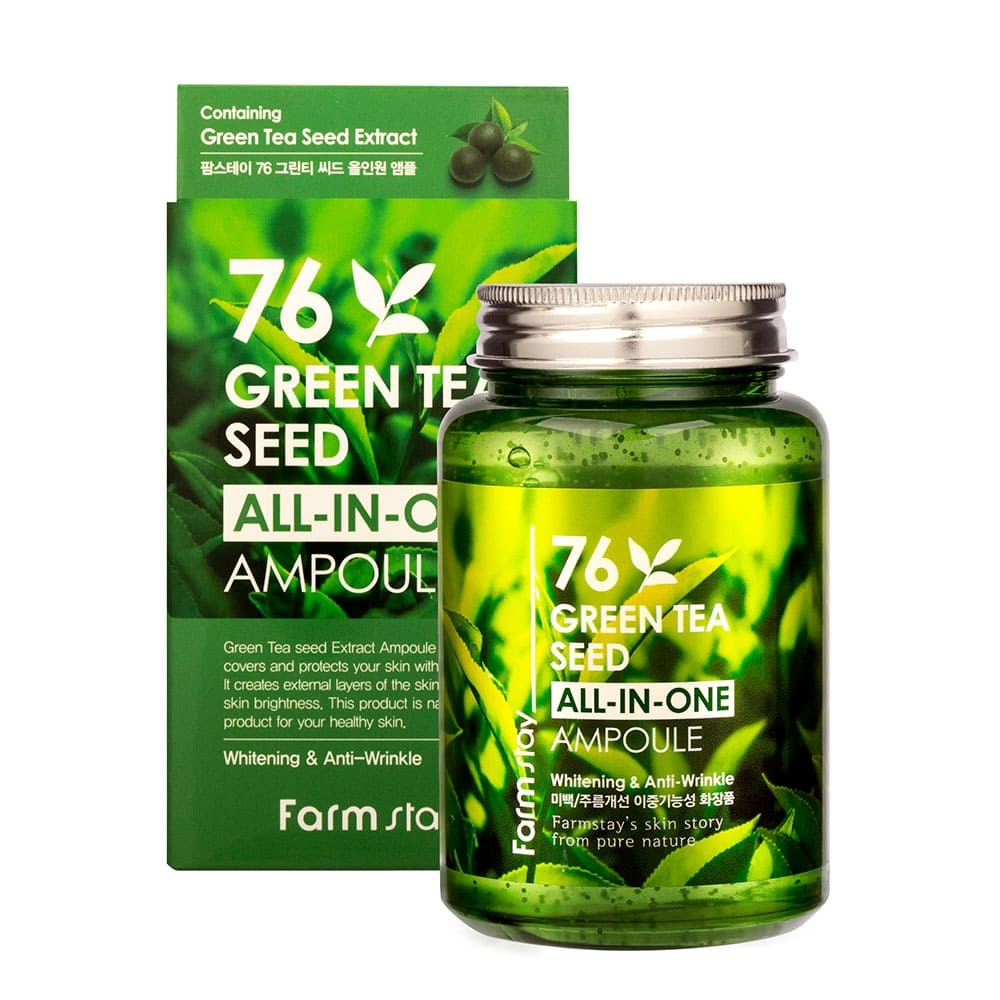 Сироватка багатофункціональна з екстрактом зеленого чаю FarmStay 76 Green Tea Seed All-In-One Ampoule 250 ml