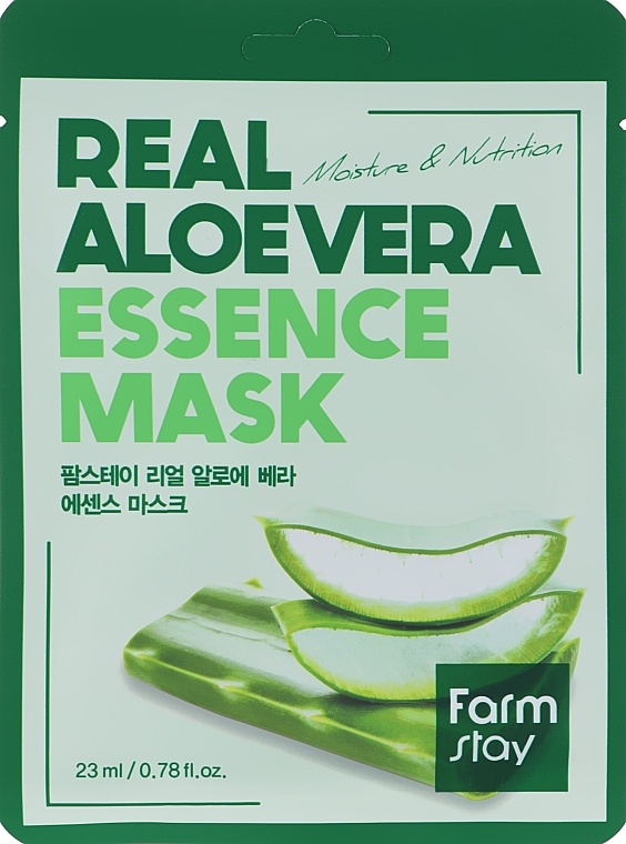 Маска тканинна для обличчя з алое FarmStay Real Aloe Vera Essence Mask 23ml