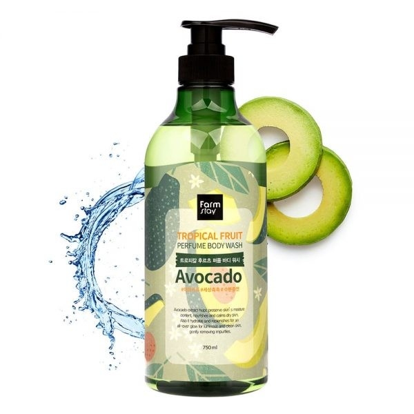 Гель для душа увлажняющий с экстрактом авокадо FarmStay Tropical Fruit Perfume Bodu Wash 750ml