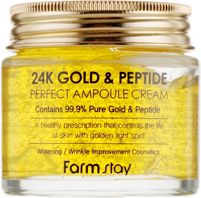 Крем Антивозрастной С Коллоидным Золотом И Пептидами FarmStay 24K Gold & Peptide Perfect Ampoule Cream 80ml