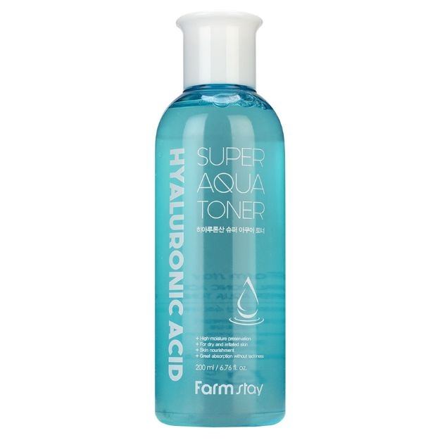 Тонер суперувлажняющий с гиалуроновой кислотой для лица FarmStay Hyaluronic Acid Super Aqua Toner 200ml