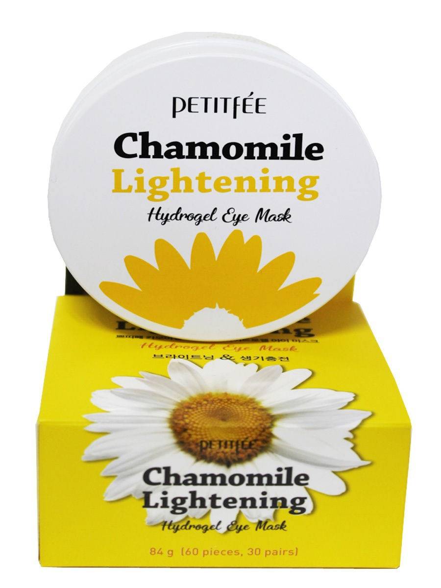 Патчи Увлажняющие Тонизирующие Дерму С Экстрактом Ромашки Petitfee Chamomile Lightening Hydrogel Eye Patch