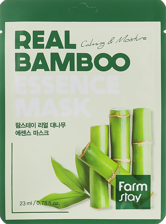 Тканинна маска з екстрактом бамбука FarmStay Real Bamboo Essence Mask, 23ml