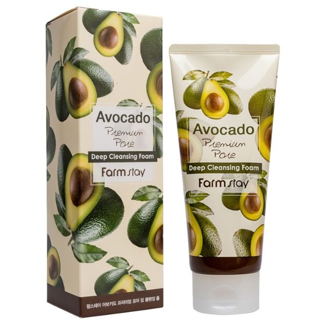 Піна для вмивання пом'якшуюча авокадо з екстрактом Farmstay Avocado Premium Pore Deep Cleansing Foam 180ml