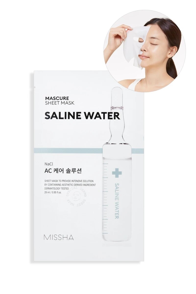 Увлажняющая тканевая маска с экстрактом соленой воды Missha Mascure AC Care Solution Sheet Mask Saline Water 28ml