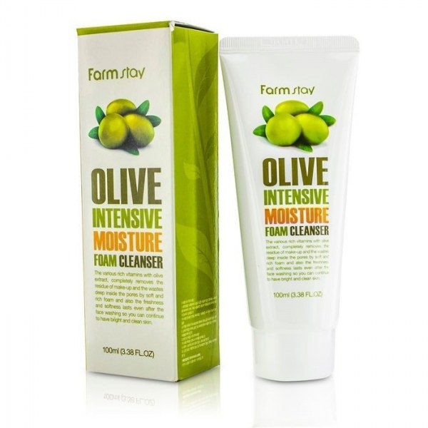 Пінка для вмивання зволожуюча з екстрактом оливи Farmstay Olive Intensive Moisture Foam Cleanser 100ml