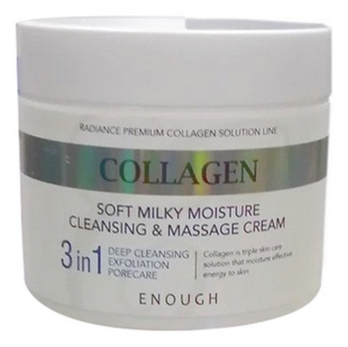 Очищающий массажный крем для лица и тела Enough Collagen Soft Milky Moisture Cleansing & Massage Cream 300ml