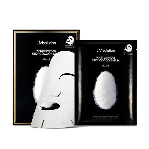 Маска тканевая восстанавливающая с протеинами шелка JM solution Water Luminous Silky Cocoon Mask Black 35ml