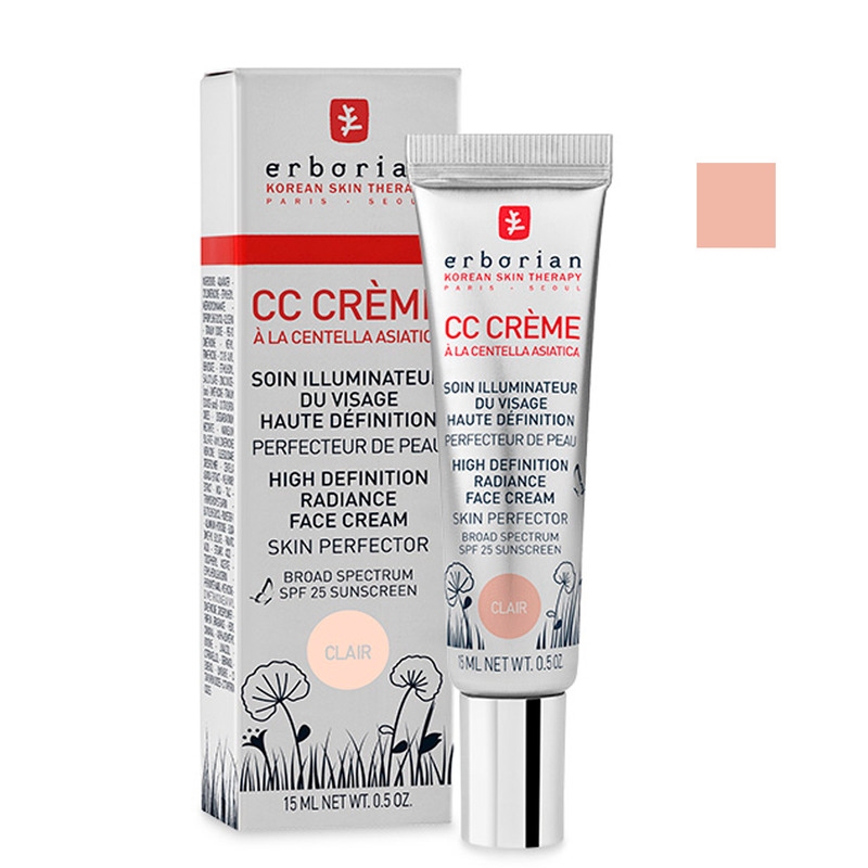 СС-крем светлый с центеллой для лица Erborian CC Cream Radiance Cream Skin Perfector 