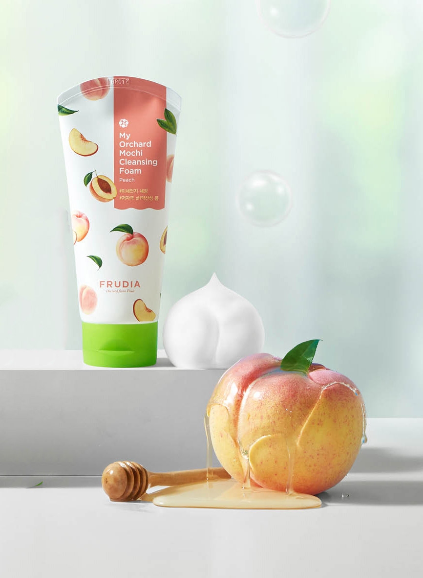 Пена для умывания укрепляющая с экстрактом персика Frudia My Orchard Peach Cleansing Foam (Low Ph Cleanser) 120ml