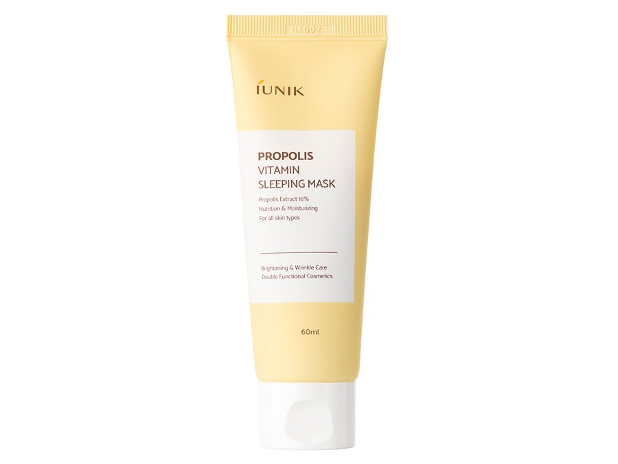 Маска ночная для комплексного оздоровления кожи с прополисом и экстрактом облепихи IUNIK Propolis Vitamin Sleeping Mask 60ml