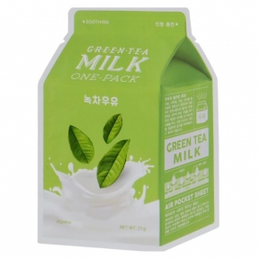 Маска З Молочними Протеїнами І Зеленим Чаєм A`pieu Green Tea Milk One-Pack