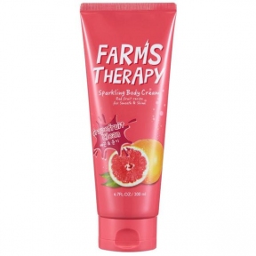 Крем для тела увлажняющий с экстрактом грейпфрута и ягодами Farms Therapy Sparkling Body Cream Grapefruit Clean 200ml