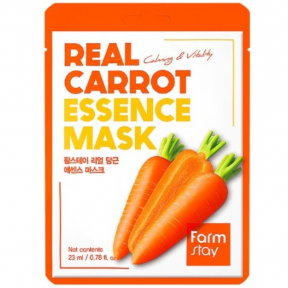 Маска тканевая с экстрактом моркови FarmStay Real Carrot Essence Mask 23ml