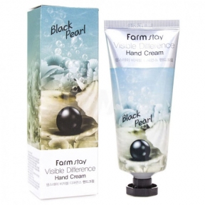 Крем для рук антивозрастной с экстрактом черного жемчуга Visible Difference Hand Cream Black Pearl FarmStay 50ml