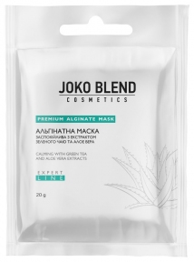 Маска альгинатная успокаивающая с экстрактом зеленого чая и алоэ вера для лица Joko Blend Premium Alginate Mask 20g