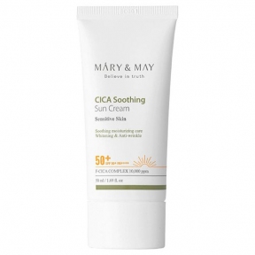 Заспокійливий сонцезахисний крем Mary&May CICA Soothing Sun Cream SPF50+ PA++++ 50ml