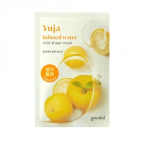 Осветляющая маска с экстрактом юдзу GOODAL Yuja Infused Water Mild Sheet Mask 1шт