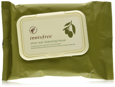 Увлажняющие салфетки для очищения кожи и снятия макияжа Innisfree Olive Real Cleansing Tissue 30 Sheets 150g