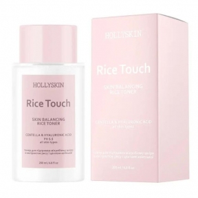 Тонер для підтримки мікробіому шкіри з екстрактом центели азійської і рисом HOLLYSKIN Rice Touch 200ml