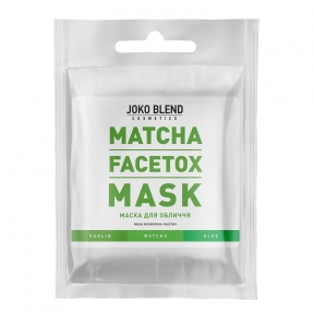 Маска с экстрактом зеленого чая матча для лица Joko Blend Matcha Facetox Mask 20g 