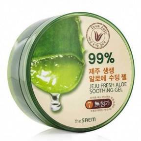Гель Алое Универсальный Увлажняющий The Saem Jeju Fresh Aloe Soothing Gel 99% 300ml