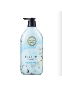 Увлажняющий парфюмированный гель для душа с ароматом цветков хлопка Happy Bath Cozy Cotton Flower Perfume Body Wash 900ml