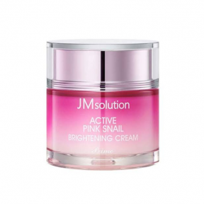 Крем, що освітлює для обличчя JMsolution Active Pink Snail Brightening Cream Prime 60ml