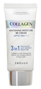 BB-крем для лица осветляющий с морским коллагеном Enough Collagen 3 in1 Whitening Moisture BB Cream SPF47 PA+++, 50g