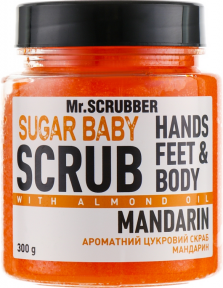 Скраб цукровий з ароматом мандарину для тіла Mr.Scrubber Sugar Baby Mandarin 300g