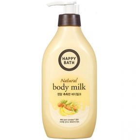 Молочко для тела увлажняющее с фруктовыми экстрактами Happy Bath Natural Real Moist Body Milk 450ml
