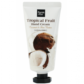 Крем для рук увлажняющий с экстрактом кокоса и маслом ши FarmStay Tropical Fruit Hand Cream Coconut & Shea Butter 50ml