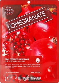 Маска тканевая для лица с гранатом May Island Real Essence Pomegranate Mask Pack 25ml