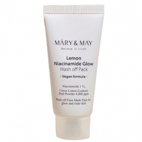 Глиняная маска для сияния кожи Mary&May Lemon Niacinamide Glow Wash off Pack 30g