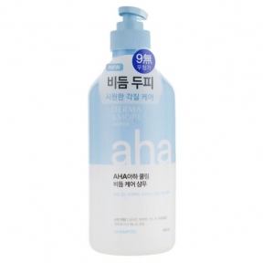 Шампунь для чувствительной кожи головы KeraSys  Derma&More AHA-Cooling Dandruff Care Shampoo 600ml