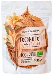 Кокосовое масло для волос и тела с эфирным маслом ванили Sister's Aroma With Vanilla 100ml