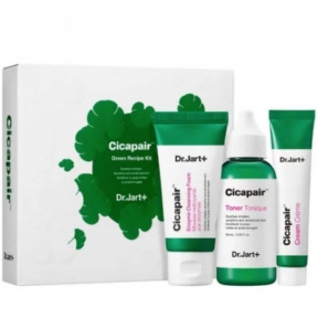 Набір заспокійливих засобів Dr.Jart Cicapair Green Recipe Kit (Foam 30ml+Toner 60ml+Cream 15ml)