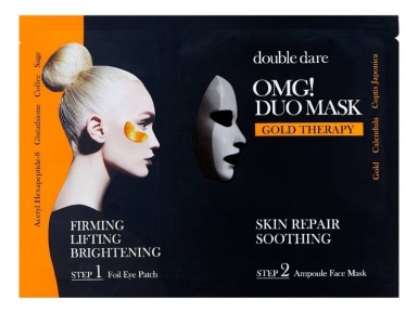 Комплекс из маски и патчей с золотом Double Dare OMG! Duo Mask Gold Therapy 29 ml