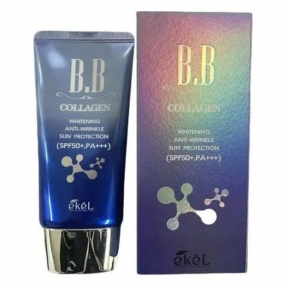 Антивозрастной ВВ крем с высоким фактором защиты от ультрафиолета Ekel BB Cream Collagen SPF50+ PA +++ 50ml