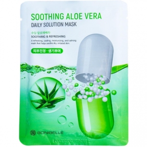 Тканевая маска для лица с алоэ вера Enough Bonibelle Soothing Aloe Vera Daily Solution Mask 23ml