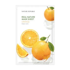 Осветляющая тканевая маска с экстрактом апельсина Nature Republic Real Nature Mask Sheet Orange 23ml