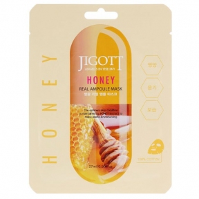 Ампульна маска для обличчя з екстрактом меду JIGOTT HONEY REAL AMPOULE MASK 27ml