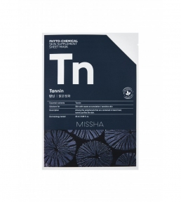 Тканевая фитохимическая маска с танином для глубокого очищения кожи Missha Phytochemical Skin Supplement Sheet Mask Tannin/Purifying 25ml
