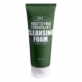 М'яка пінка для вмивання з екстрактом хауттюйнії Derma Factory Houttuynia Cordata 24% Cleansing Foam 120ml