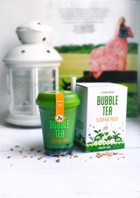 Ночная маска с экстрактом зеленого чая Etude House Bubble Tea Sleeping pack #Green Tea 100ml