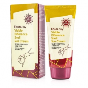 Солнцезащитный крем с улиточным муцином Farmstay Visible Difference Snail Sun Cream SPF50+/PA+++ 70ml