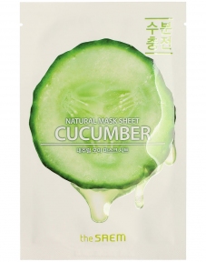Маска тонизирующая с экстрактом огурца  The Saem Natural Cucumber Mask Sheet 21ml
