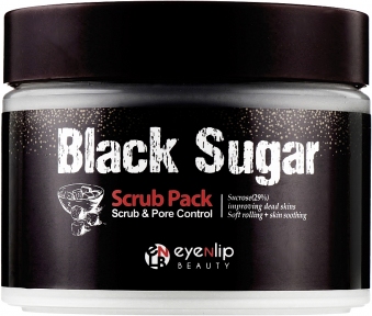 Маска-скраб с черным сахаром для лица Eyenlip BLACK SUGAR SCRUB PACK 100ml